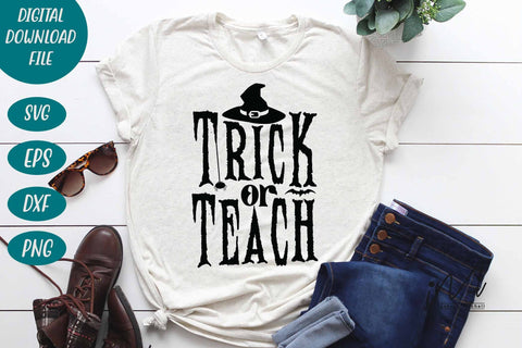 Trick or Teach svg, Halloween teacher svg, cool teacher svg SVG Isabella Machell 