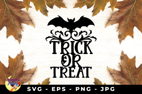 Trick Or Treat Bat Sign SVG Sublimatiz Designs 