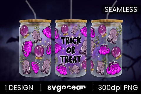 Trick Or Treat Can Glass PNG Sublimation SvgOcean 