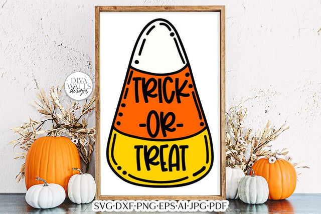 Trick Or Treat Candy Corn SVG | Halloween Design SVG Diva Watts Designs 