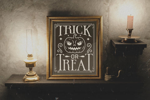 Trick or Treat Cut File - Halloween Sign SVG SVG CraftLabSVG 