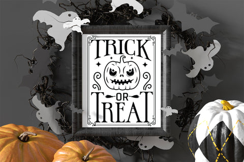 Trick or Treat Cut File - Halloween Sign SVG SVG CraftLabSVG 
