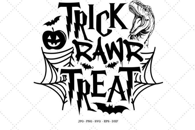 Trick or Treat, Dinosaur SVG, Dino Party, Halloween SVG, Trending SVG SVG SVG Digital Designer 