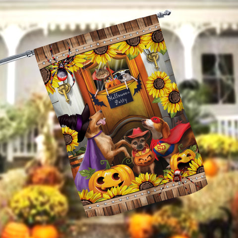 Trick Or Treat Dogs Halloween Garden Flag - 12x18 Garden Flag Sublimation Design Download PNG File Instant Download Sublimation CaldwellArt 