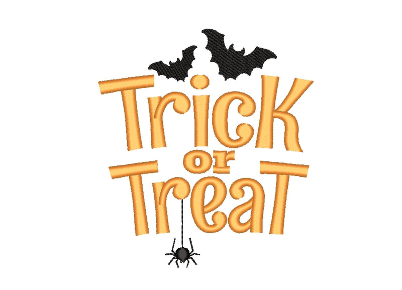 Trick or Treat Embroidery Design, 2 sizes, Instant Download Embroidery/Applique DESIGNS Nino Nadaraia 