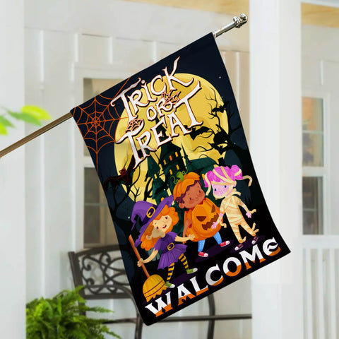 Trick Or Treat Garden Flag - 12x18 Garden Flag Sublimation Design Download PNG File Instant Download Sublimation CaldwellArt 