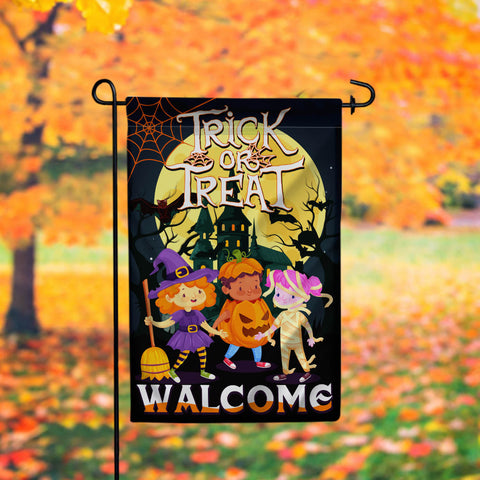 Trick Or Treat Garden Flag - 12x18 Garden Flag Sublimation Design Download PNG File Instant Download Sublimation CaldwellArt 