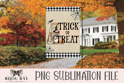 Trick or Treat Garden Flag Sublimation Template Sublimation BijouBay 