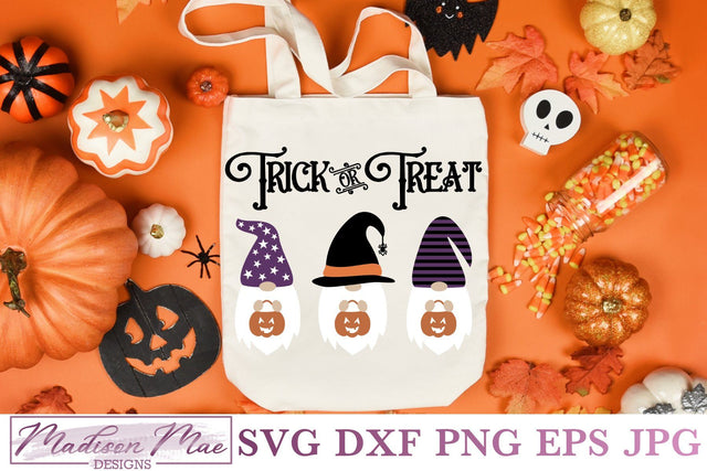 Trick or Treat Gnomes, Halloween Svg SVG Madison Mae Designs 