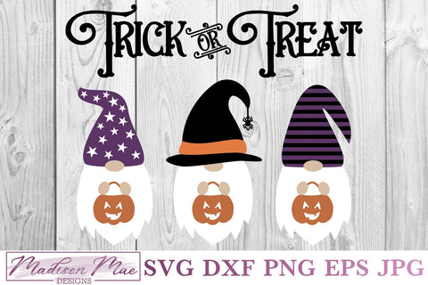 Trick or Treat Gnomes, Halloween Svg SVG Madison Mae Designs 