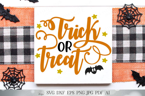 Trick Or Treat | Halloween | Fall Autumn | Cutting File and Printable | SVG DXF JPG and More! SVG Diva Watts Designs 