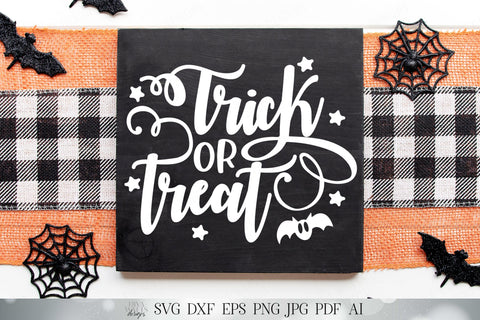 Trick Or Treat | Halloween | Fall Autumn | Cutting File and Printable | SVG DXF JPG and More! SVG Diva Watts Designs 