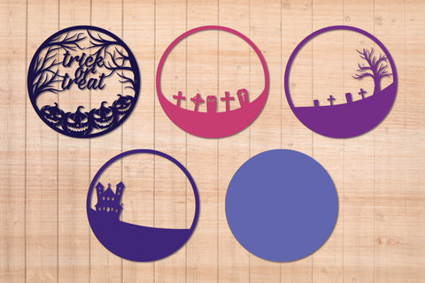 Trick or Treat Halloween - Layered Door Sign SVG SVG Slim Studio 