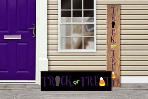 Trick or Treat Halloween Porch Sign SVG SVG Risa Rocks It 
