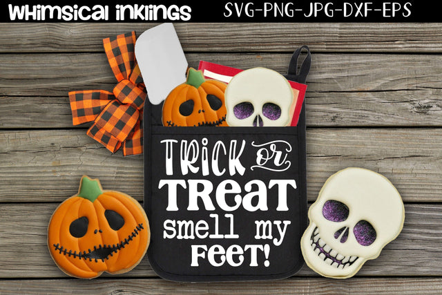 Trick Or Treat-Halloween Potholder SVG SVG Whimsical Inklings 