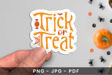 Trick or Treat | Halloween Printable Sticker Sublimation CraftLabSVG 