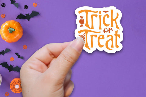 Trick or Treat | Halloween Printable Sticker Sublimation CraftLabSVG 