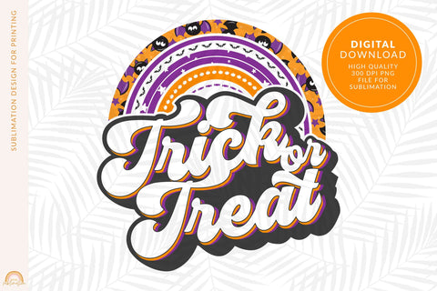 Trick or Treat Halloween Sublimation for Candy Bags HM Sublimation Pixel Sublimation 