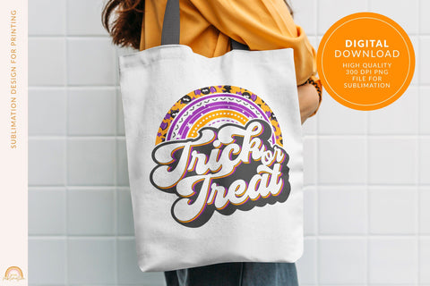 Trick or Treat Halloween Sublimation for Candy Bags HM Sublimation Pixel Sublimation 