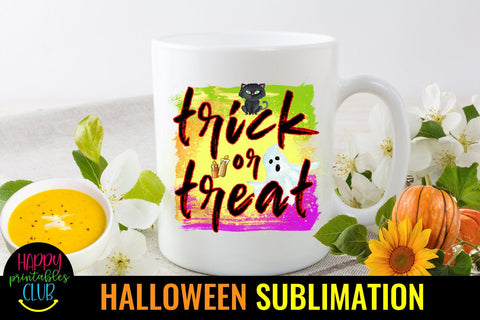 Trick or Treat Halloween Sublimation Teachers -Halloween PNG Sublimation Happy Printables Club 