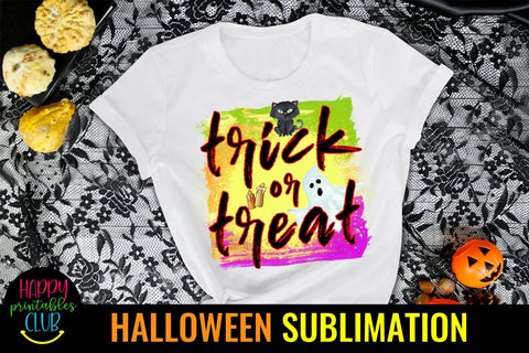 Trick or Treat Halloween Sublimation Teachers -Halloween PNG Sublimation Happy Printables Club 