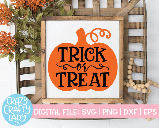 Trick or Treat | Halloween SVG Cut File SVG Crazy Crafty Lady Co. 