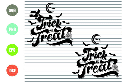 Trick or treat - Halloween SVG PNG DXF EPS Cut Files SVG Artstoredigital 