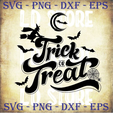 Trick or treat - Halloween SVG PNG DXF EPS Cut Files SVG Artstoredigital 