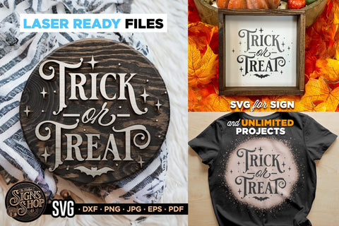 Trick or Treat | Halloween SVG Sign SVG The Vintage Signs Shop 