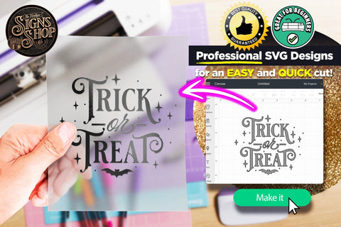 Trick or Treat | Halloween SVG Sign SVG The Vintage Signs Shop 