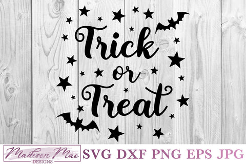 Trick or Treat, Halloween Tote SVG SVG Madison Mae Designs 