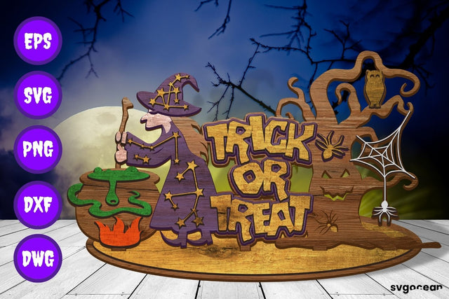 Trick or Treat Layered Laser Cut Designs SVG SvgOcean 