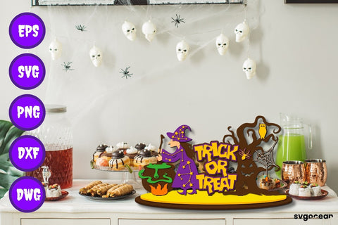 Trick or Treat Layered Paper Cut Designs 3D Paper SvgOcean 