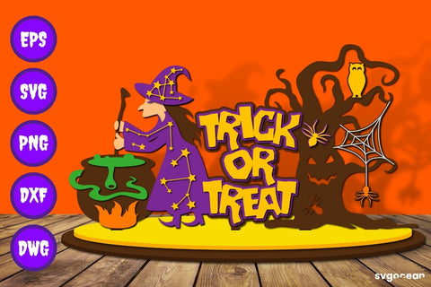 Trick or Treat Layered Paper Cut Designs 3D Paper SvgOcean 