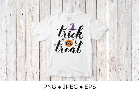 Trick or Treat lettering. Halloween quote sublimation Sublimation LaBelezoka 