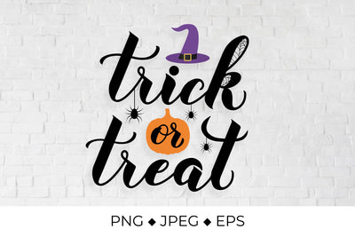 Trick or Treat lettering. Halloween quote sublimation Sublimation LaBelezoka 