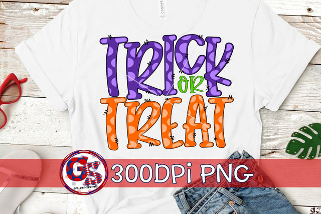 Trick or Treat PNG for Sublimation-Halloween Sublimation Greedy Stitches 