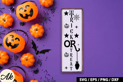 Trick or treat Porch Sign SVG SVG akazaddesign 