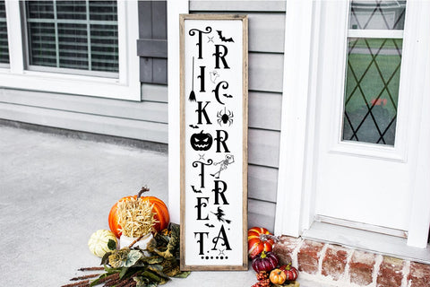 Trick Or Treat Porch Sign SVG SVGs,Quotes and Sayings,Food & Drink,On Sale, Print & Cut SVG DesignPlante 503 