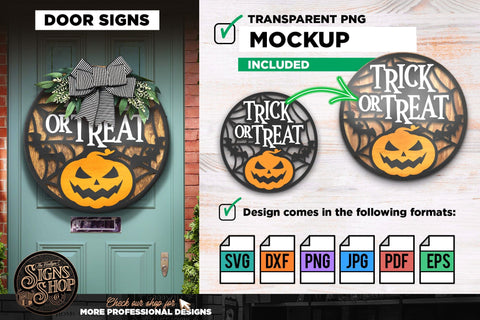 Trick or treat pumpkin | Halloween SVG Sign SVG The Vintage Signs Shop 