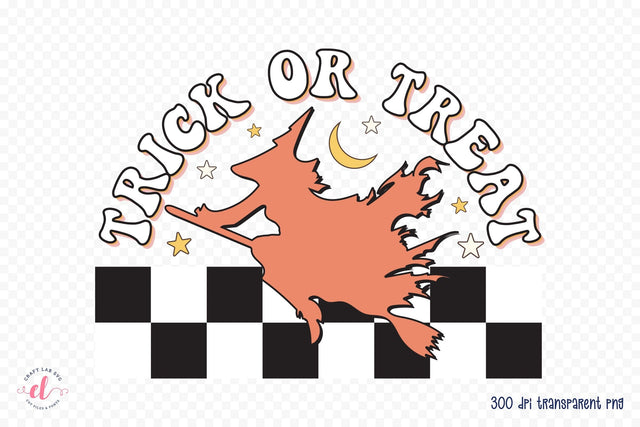 Trick or Treat | Retro Halloween Sublimation Sublimation CraftLabSVG 