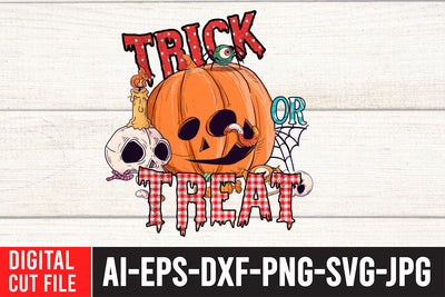 Trick or Treat Sublimation Design , Trick or Treat PNG Design SVG BlackCatsMedia 