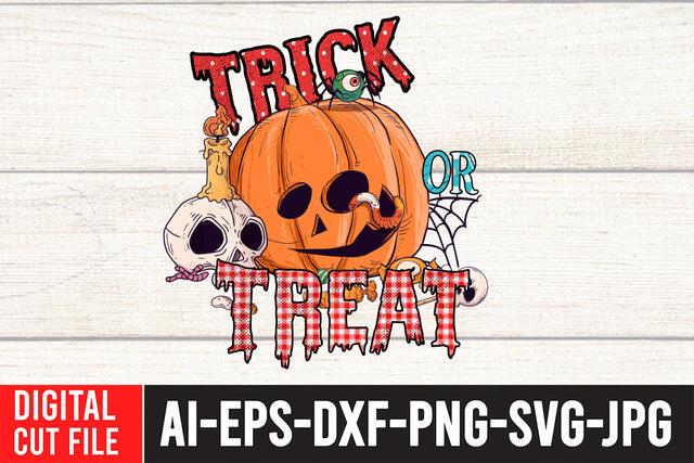 Trick or Treat Sublimation Design , Trick or Treat PNG Design SVG BlackCatsMedia 