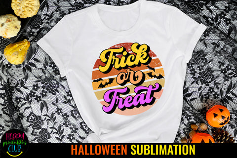 Trick or Treat Sublimation I Halloween Sublimation Designs Sublimation Happy Printables Club 