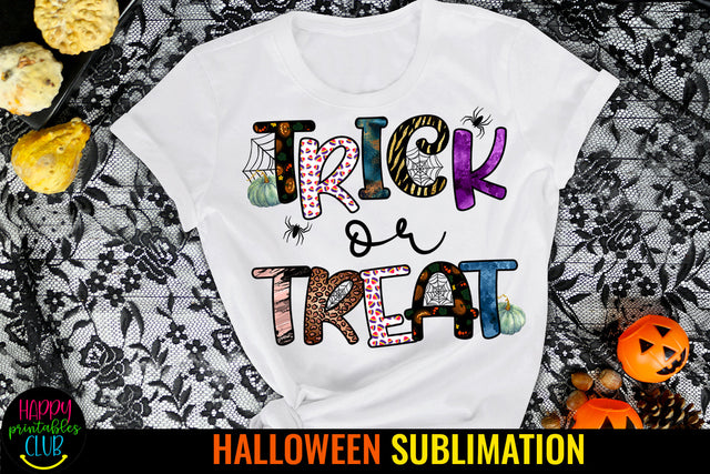 Trick or Treat Sublimation I Halloween Sublimation Designs Sublimation Happy Printables Club 