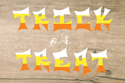 Trick or Treat SVG | Candy Corn Lettering SVG SVG B Renee Design 