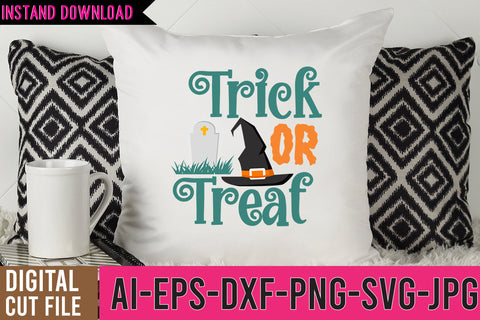 Trick Or Treat SVG Cut File, Halloween SVG Design SVG BlackCatsMedia 