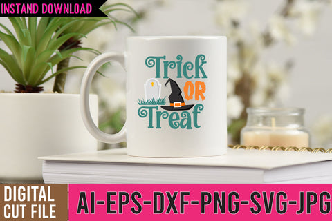 Trick Or Treat SVG Cut File, Halloween SVG Design SVG BlackCatsMedia 