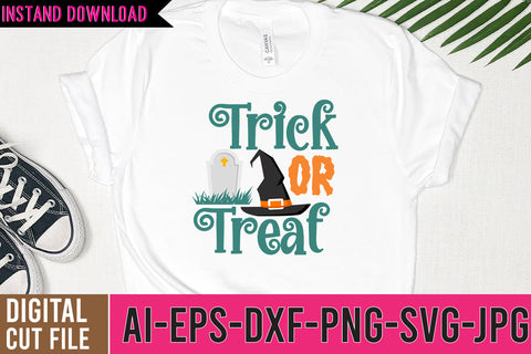 Trick Or Treat SVG Cut File, Halloween SVG Design SVG BlackCatsMedia 