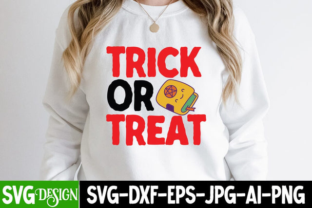 Trick Or Treat SVG Cut File, Trick Or Treat SVG Design, Halloween SVG Design, Halloween Quotes, Halloween Sublimation Design, Halloween Saying SVG Cut File, Halloween SVG Cut File SVG BlackCatsMedia 